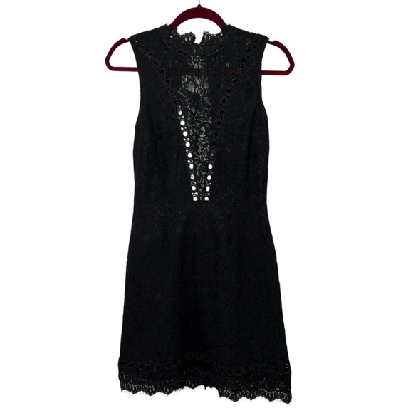 Free People x Saylor Cherie Black Lace Cocktail Mini Dress Women’s Small - Picture 4 of 12